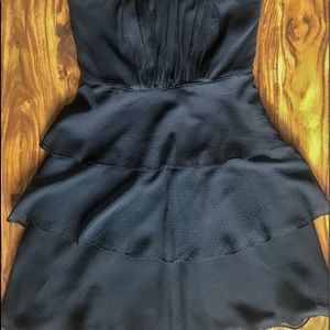 Black Strapless Layered Dress